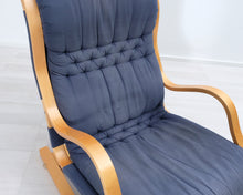 Load image into Gallery viewer, Asko Koivutaru nojatuoli sininen
