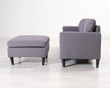 Lataa kuva Galleria-katseluun, 3-istuttava kangassohva ja rahi harmaa
