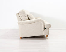 Lataa kuva Galleria-katseluun, 3-istuttava kangassohva luonnonvalkoinen
