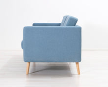 Lataa kuva Galleria-katseluun, 3-istuttava kangassohva sininen
