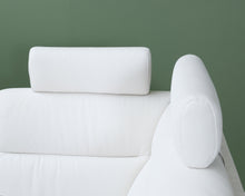 Lataa kuva Galleria-katseluun, 5-istuttava kulmasohva valkoinen nahka
