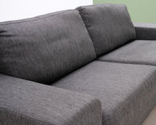 Load image into Gallery viewer, Asko 2-istuttava kangassohva tummanharmaa
