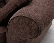 Load image into Gallery viewer, Asko 3-istuttava kangassohva tummanruskea
