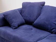 Lataa kuva Galleria-katseluun, 3-istuttava kangassohva sininen
