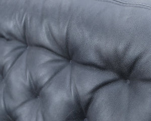 BD Möbel 2-istuttava nahkasohva musta