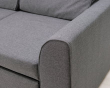 Lataa kuva Galleria-katseluun, 3-istuttava kulmasohva vuoteella harmaa
