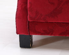 Load image into Gallery viewer, 1940-luvun nojatuoli punaisella verhoilulla
