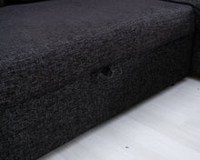 Load image into Gallery viewer, Asko 3-istuttava vuodesohva divaanilla tummanharmaa
