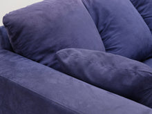 Lataa kuva Galleria-katseluun, 3-istuttava kangassohva sininen
