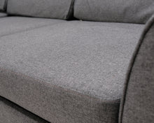 Lataa kuva Galleria-katseluun, 3-istuttava kulmasohva vuoteella harmaa
