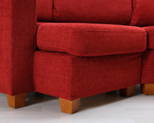 Load image into Gallery viewer, Asko 4-istuttava kulmasohva punainen
