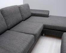 Load image into Gallery viewer, Asko 3-istuttava divaanisohva ja rahi harmaa
