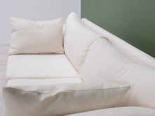 Lataa kuva Galleria-katseluun, 3-istuttava kangassohva valkoinen
