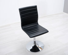 Load image into Gallery viewer, Asko ruokatuoli keinonahkaistuimella musta
