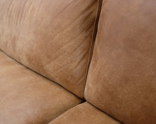 Load image into Gallery viewer, Asko Kendo 3-istuttava nahkasohva ruskea
