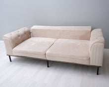 Load image into Gallery viewer, 3-istuttava kangassohva beige
