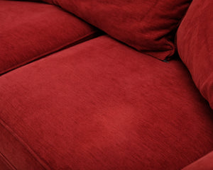 Ekornes 2-istuttava kangassohva punainen