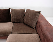 Lataa kuva Galleria-katseluun, 7-istuttava avokulmasohva ruskea
