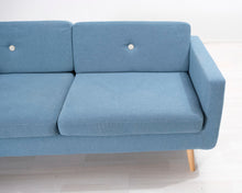 Lataa kuva Galleria-katseluun, 3-istuttava kangassohva sininen
