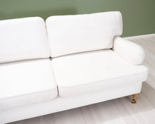 Lataa kuva Galleria-katseluun, 3-istuttava kangassohva valkoinen
