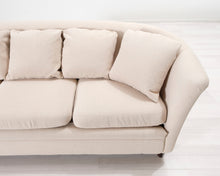 Lataa kuva Galleria-katseluun, 3-istuttava kangassohva luonnonvalkoinen
