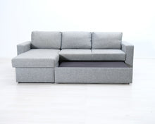 Load image into Gallery viewer, Asko VIGO 3-istuttava divaanivuodesohva vaaleanharmaa
