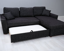 Load image into Gallery viewer, Asko 3-istuttava vuodesohva divaanilla tummanharmaa
