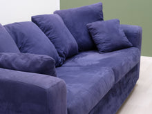 Lataa kuva Galleria-katseluun, 3-istuttava kangassohva sininen
