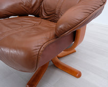 Lataa kuva Galleria-katseluun, 80-luvun mekanismituoli ja rahi konjakinruskea
