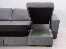 Lataa kuva Galleria-katseluun, 3-istuttava vuodesohva divaanilla harmaa
