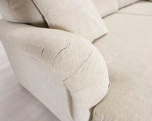 Lataa kuva Galleria-katseluun, 3-istuttava kangassohva luonnonvalkoinen
