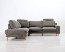 Lataa kuva Galleria-katseluun, 4-istuttava kulmasohva vihreänharmaa
