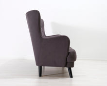 Lataa kuva Galleria-katseluun, 3-istuttava kangassohva tummanharmaa
