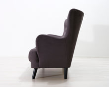 Lataa kuva Galleria-katseluun, 3-istuttava kangassohva tummanharmaa
