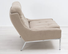 Lataa kuva Galleria-katseluun, 60-luvun nojatuoli harmaabeige
