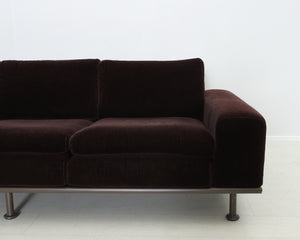 Yrjö Kukkapuro Variatio 3-istuttava sohva tummanruskea