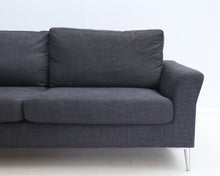 Load image into Gallery viewer, Asko 2-istuttava kangassohva musta
