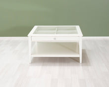 Lataa kuva Galleria-katseluun, Sohvapöytä lasilevyllä valkoinen
