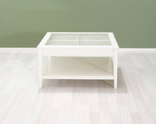 Lataa kuva Galleria-katseluun, Sohvapöytä lasilevyllä valkoinen
