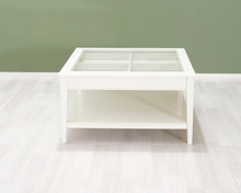 Lataa kuva Galleria-katseluun, Sohvapöytä lasilevyllä valkoinen
