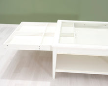 Lataa kuva Galleria-katseluun, Sohvapöytä lasilevyllä valkoinen
