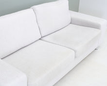 Lataa kuva Galleria-katseluun, 3-istuttava kangassohva vaalea beige
