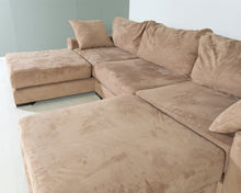 Lataa kuva Galleria-katseluun, 3-istuttava moduulisohva rahilla vaaleanruskea
