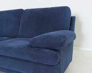 2-istuttava alcantara-sohva tummansininen