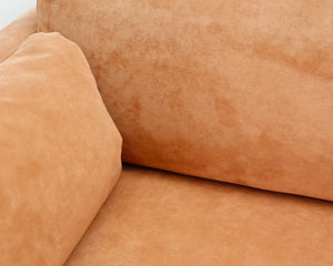 3-istuttava Alcantara sohva vaaleanruskea
