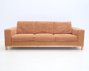Interface 3-istuttava Alcantara sohva ruskea