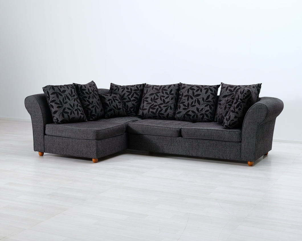 4-istuttava kangassohva harmaa