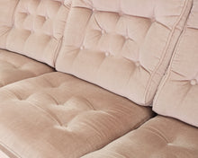 Lataa kuva Galleria-katseluun, Vintage 3-istuttava sohva silkkisamettia roosa
