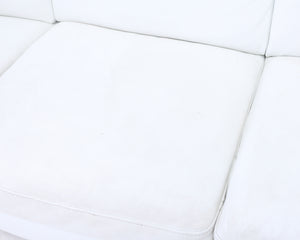 Natuzzin 5-istuttava nahkainen kulmasohva valkoinen
