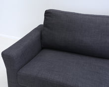 Load image into Gallery viewer, Asko 2-istuttava kangassohva musta
